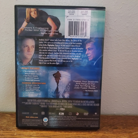 Flightplan (DVD, 2005) Pre-Owned Tested Working Great Shape Great Movie - Picture 2 of 2
